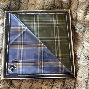 Yves Saint Laurent- Vintage Plaid Handkerchief Set - New Old Stock w/Box